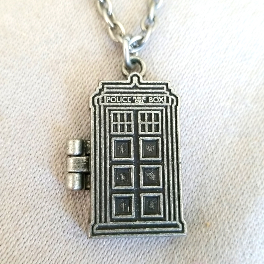 POLICE CALL BOX Locket necklace by BBC